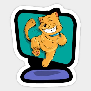 Graphic Cat Sticker